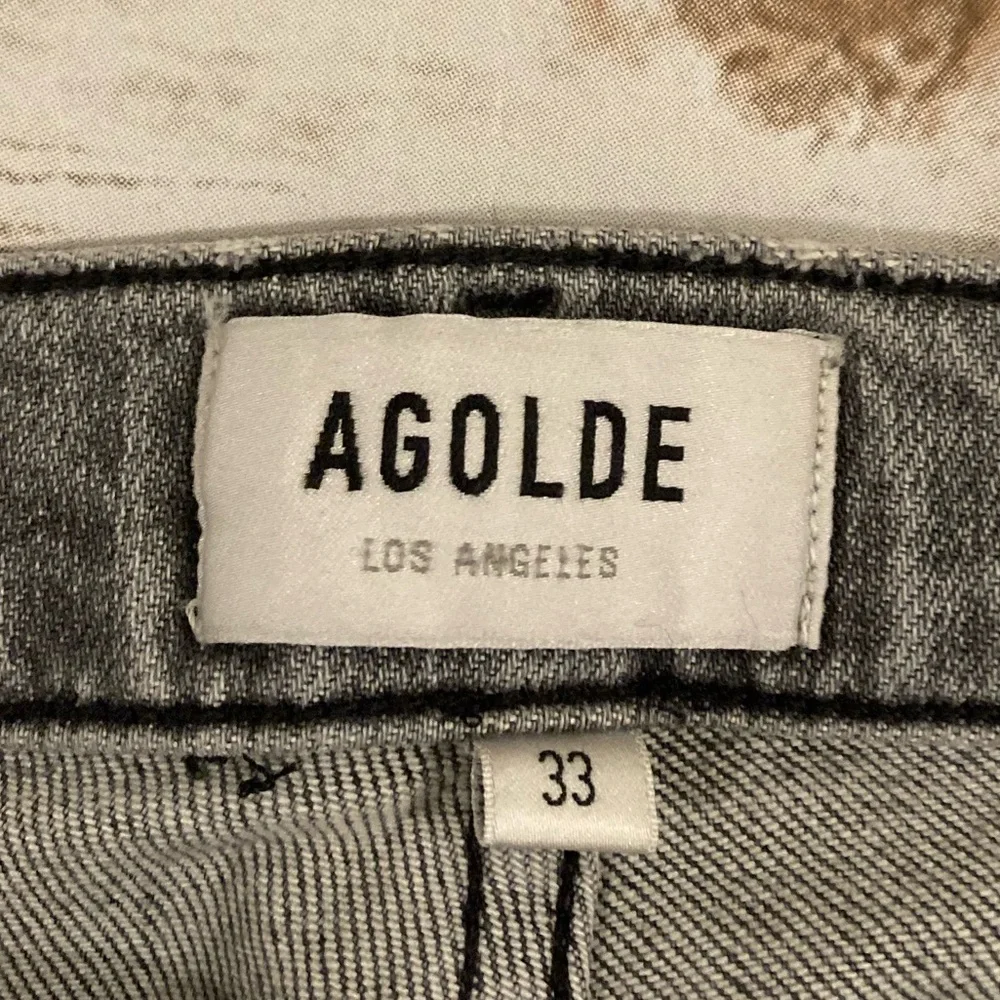 AGOLDE Nico High Rise Slim Risk Gray Wash Jeans Size 33